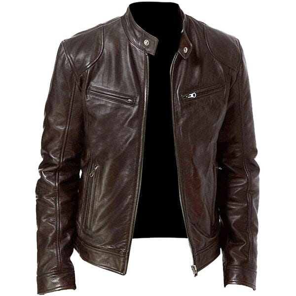 Veste en cuir pour hommes Racer