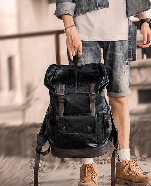 Sac à dos en cuir Brainly pour hommes