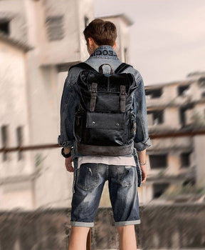 Sac à dos en cuir Brainly pour hommes